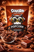 Karamelizovaný popkorn, príchuť čokoláda, 90g balenie