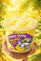 Cukrová vata s príchuťou banánu (vedierko, 30 g)
