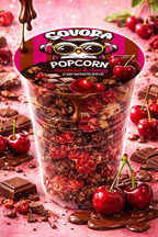 Karamelizovaný popkorn, príchuť čerešňa (pohár, 60 g)