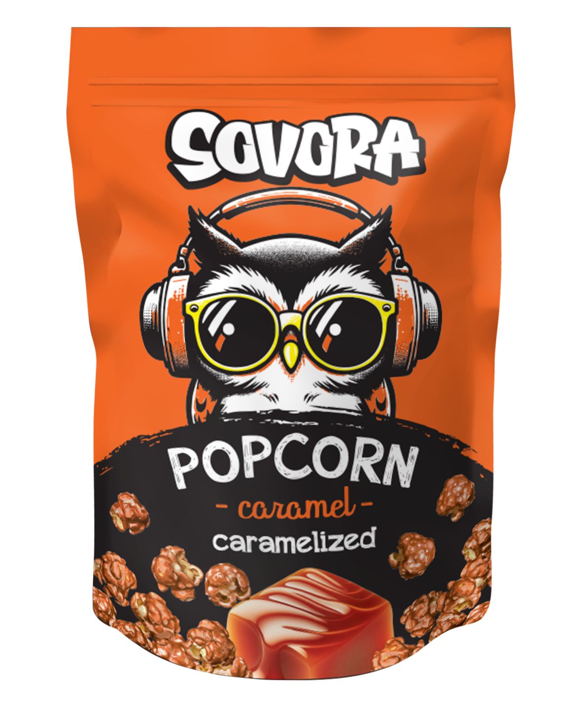 Karamelizovaný popkorn, príchuť karamel, 90g balenie