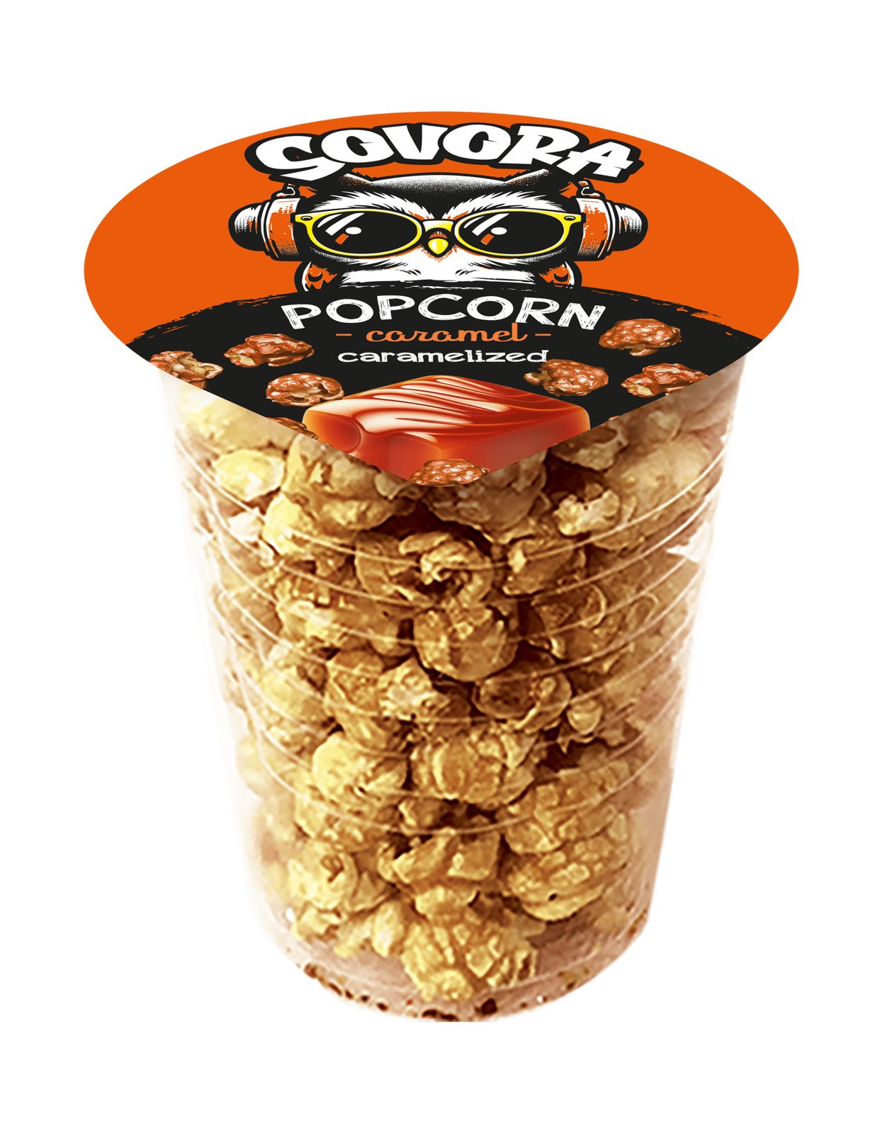 Karamelizovaný popkorn, príchuť karamel (pohár, 60 g)